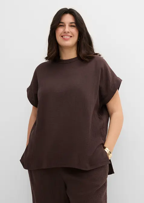 Blus i bomullsmuslin, bonprix