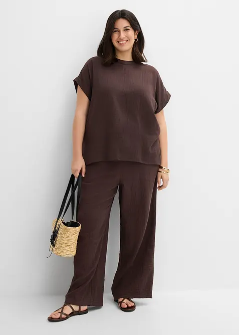 Blus i bomullsmuslin, bonprix