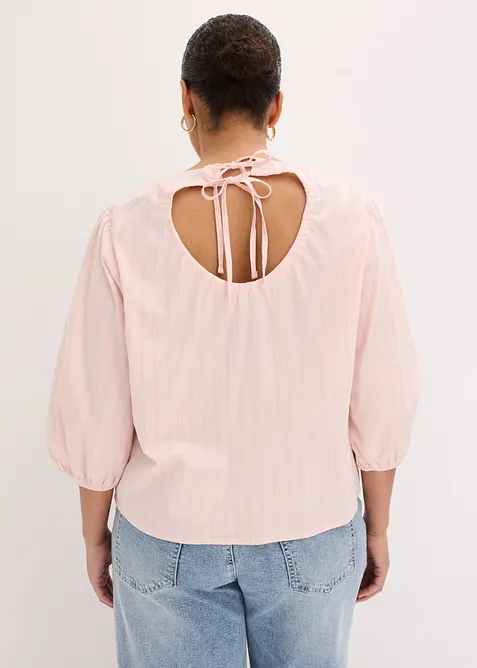 Blus med &auml;rmar med volym, bonprix