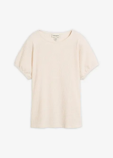 T-shirt i material med struktur, bonprix