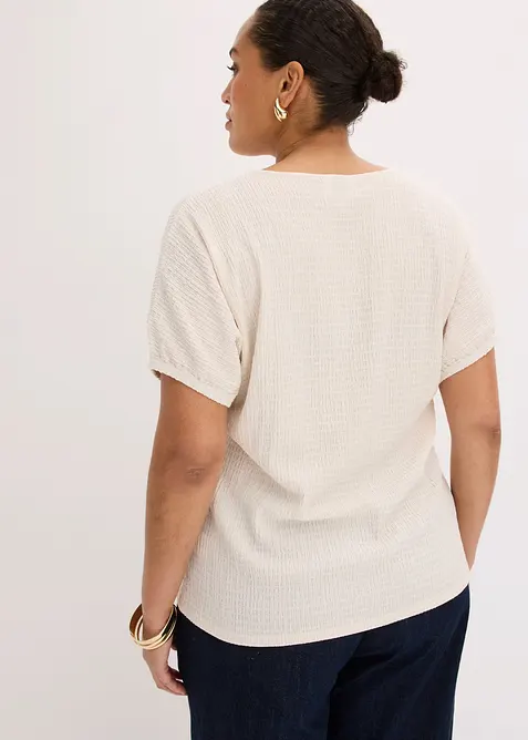T-shirt i material med struktur, bonprix