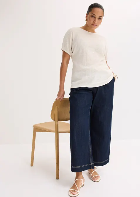 T-shirt i material med struktur, bonprix