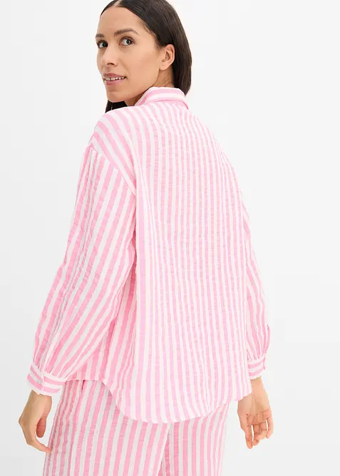 Skjortblus i bomullsmuslin, bonprix