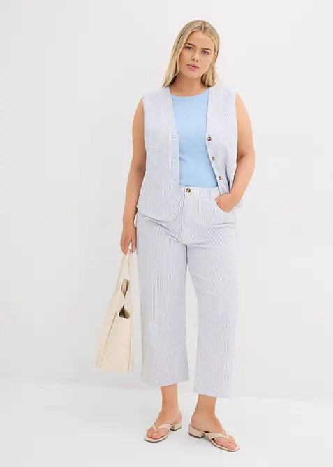 Ribbstickat linne, bonprix