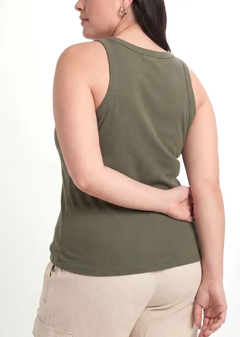 Ribbstickat linne, bonprix