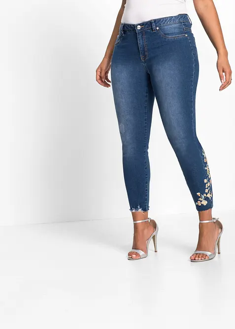 Skinny Jeans Mid Waist, cropped, bonprix