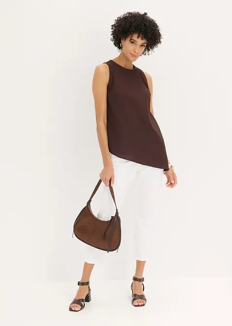 Stretchig dra p&aring;-byxa i 7/8-l&auml;ngd, bonprix