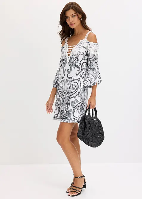 Utsv&auml;ngd kl&auml;nning med bara axlar, bonprix