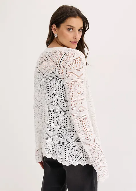 H&aring;lm&ouml;nstrad cardigan, bonprix