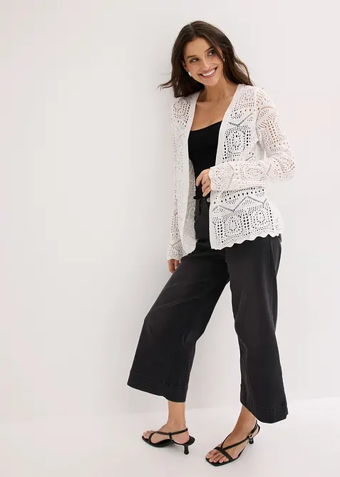 H&aring;lm&ouml;nstrad cardigan, bonprix