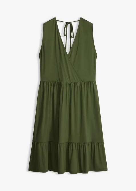 Jerseykl&auml;nning med spets, bonprix