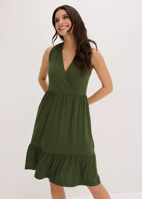 Jerseykl&auml;nning med spets, bonprix