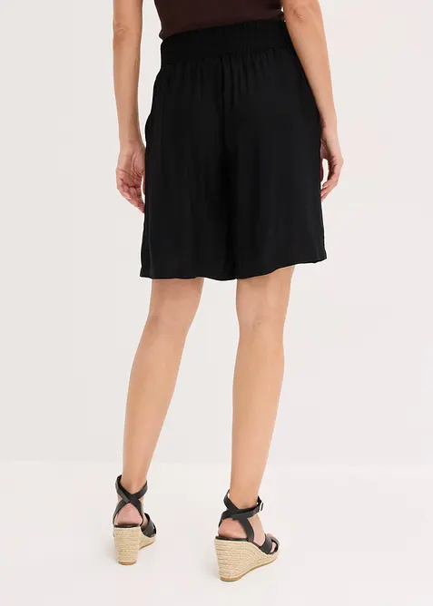 Shorts i viskos med knytband, bonprix