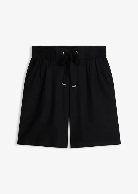 Shorts i viskos med knytband, bonprix