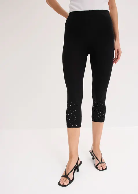 Caprileggings av bomullsmix, bonprix