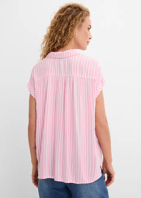 Kort&auml;rmad blus i f&ouml;ljsam viskos, bonprix