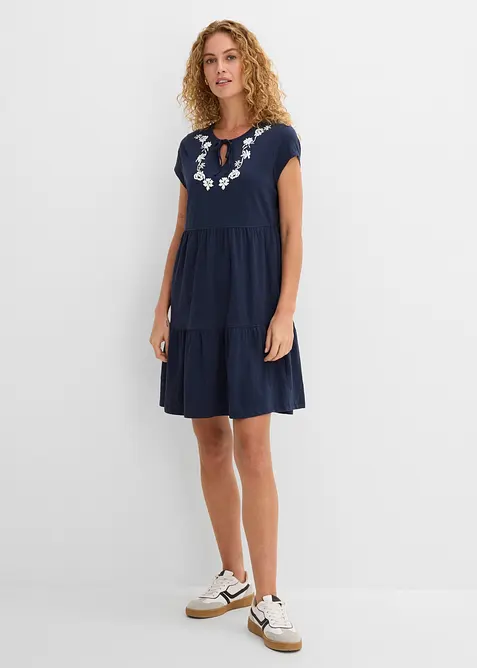 Tunikakl&auml;nning i bomull, kort&auml;rmad, bonprix