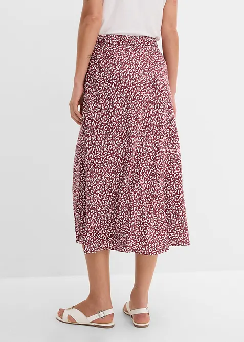 Mellanl&aring;ng viskoskjol med fickor, bonprix