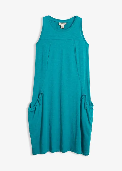 Jerseykl&auml;nning i bomull med fickor, bonprix