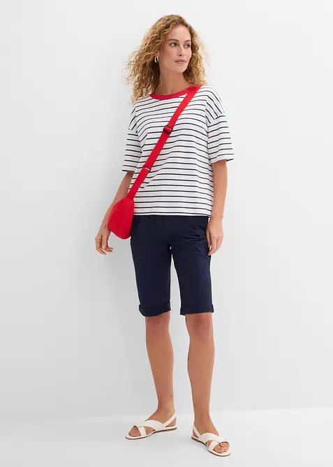 Bomullsbermudas med bekv&auml;m midja, bonprix