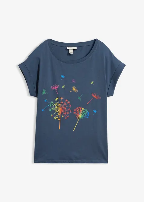 T-shirt med blomtryck, bonprix