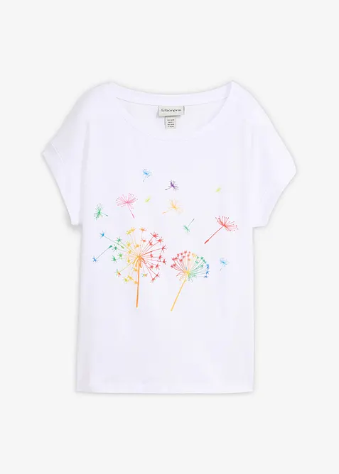 T-shirt med blomtryck, bonprix
