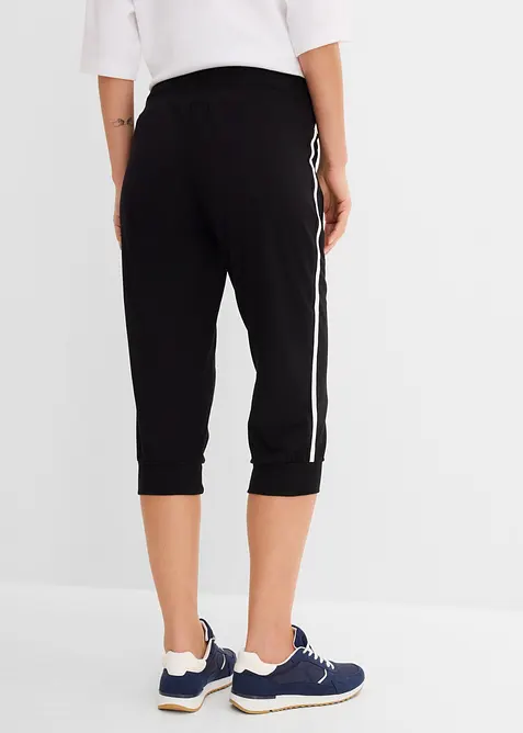 Joggingbyxa av bomull i caprimodell (2-pack), bonprix