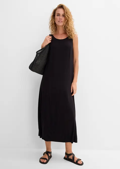 Jerseykl&auml;nning med mjuk viskos, bonprix