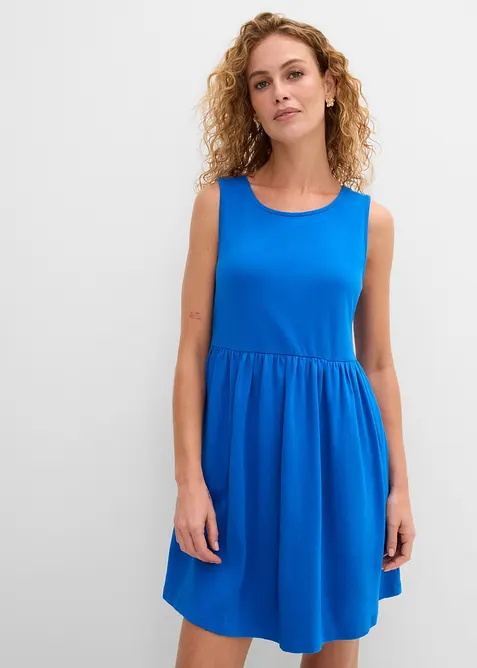 Jerseykl&auml;nning med fickor i ren bomull, bonprix