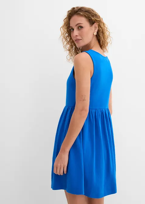 Jerseykl&auml;nning med fickor i ren bomull, bonprix