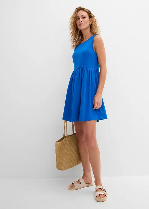 Jerseykl&auml;nning med fickor i ren bomull, bonprix