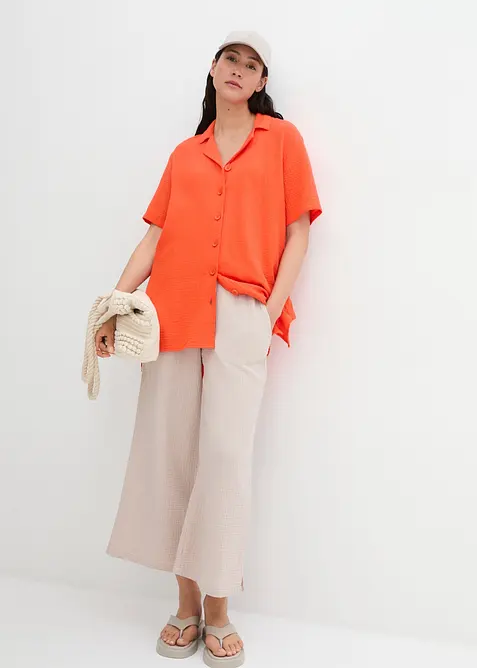 Skjortblus av muslin, bonprix