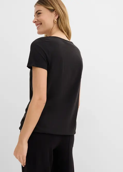 Topp av ren bomull, kort&auml;rmad, bonprix