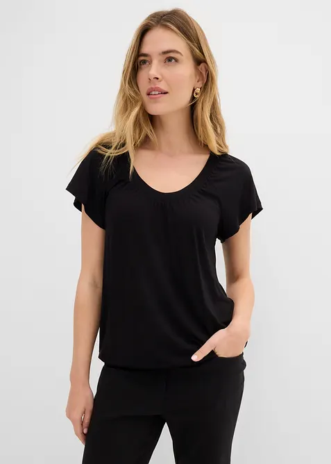 Topp av viskos, korta &auml;rmar, bonprix