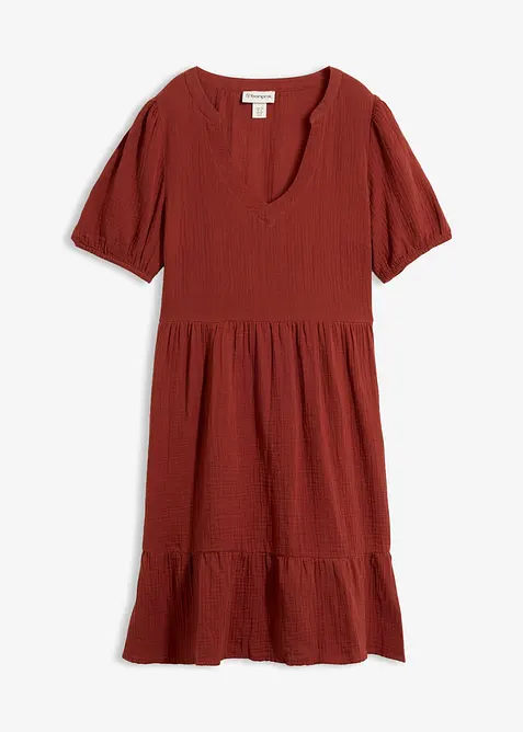 Oversized kl&auml;nning i bomullsmuslin, bonprix