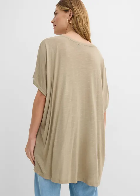 Bigshirt i l&auml;tt material med tryck, bonprix