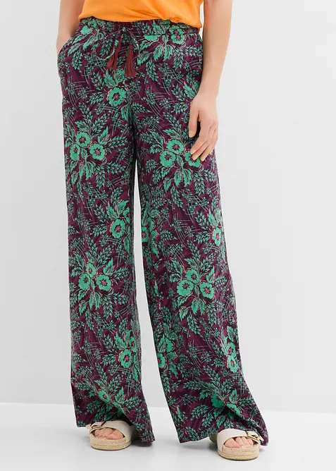 Palazzobyxa av viskos med mjukt fall, bonprix