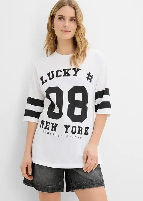 Oversizetopp av ekologisk bomull, bonprix