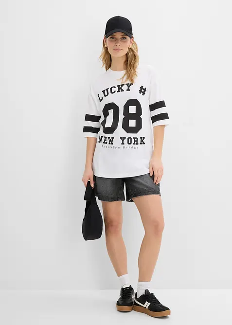 Oversizetopp av ekologisk bomull, bonprix