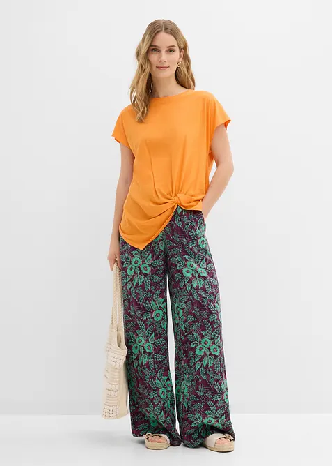 Palazzobyxa av viskos med mjukt fall, bonprix