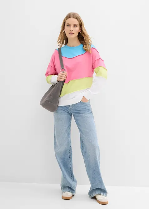 Sweatshirt i mjuk bomullsmix, bonprix