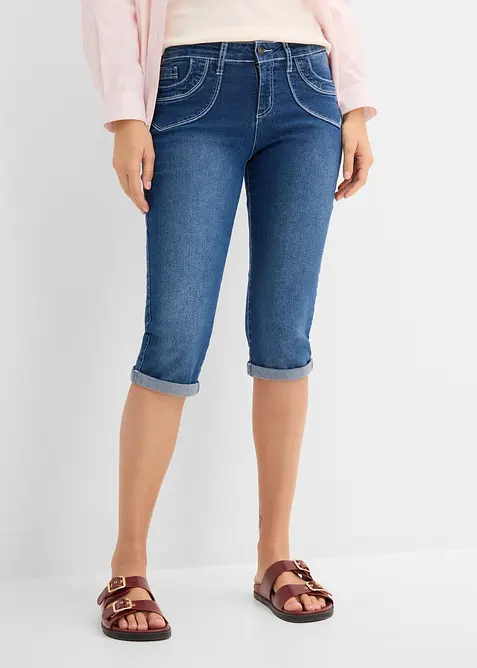 Straight Jeans Mid Waist, cropped, bonprix