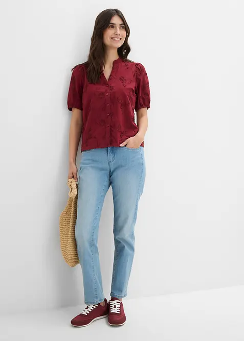 Stretchjeans Straight Mid Waist, bonprix