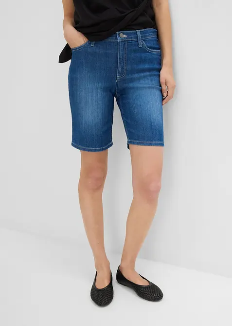 Jeansshorts med Mid Waist, bonprix