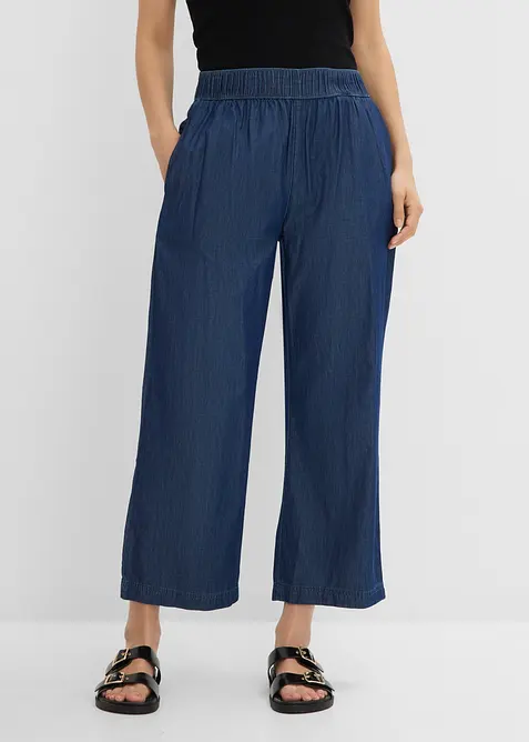 Wide Leg Jeans, High Waist, cropped, bonprix