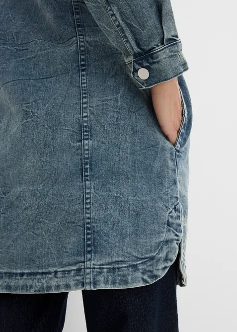 Jeansjacka med huva, bonprix