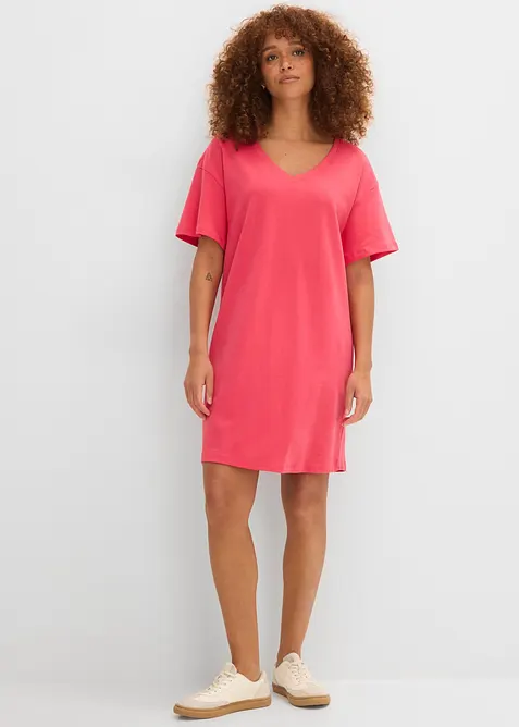 T-shirtkl&auml;nning i oversizemodell med V-ringning (2-pack), bonprix