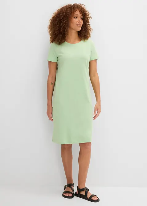 Jerseykl&auml;nning i ren bomull (2-pack), bonprix