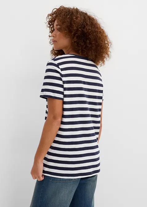 T-shirt med rund halsringning (2-pack), bonprix