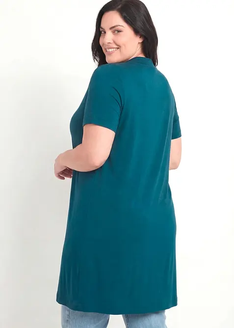 Cardigan i mjuk viskostrik&aring;, bonprix
